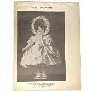 Shirley Doll Pattern SA-82 Gabrielle Vintage Doll Dress Pattern for 18" Doll